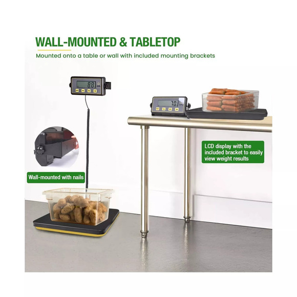 Shaledig 150lbs Commercial Scale Digital Receiving Scale with Anti-Slip Platf... - Picture 2 of 7